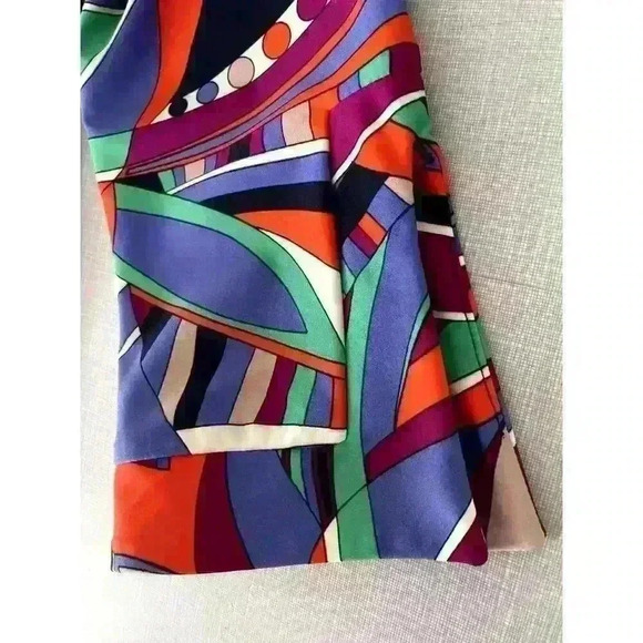 Jude Connally Sz S Megan Dress Retro Print Purple Stretch A-line Mod 60's Funky - Picture 13 of 16